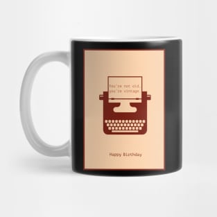 Typewriter Thanks Vintage Mug